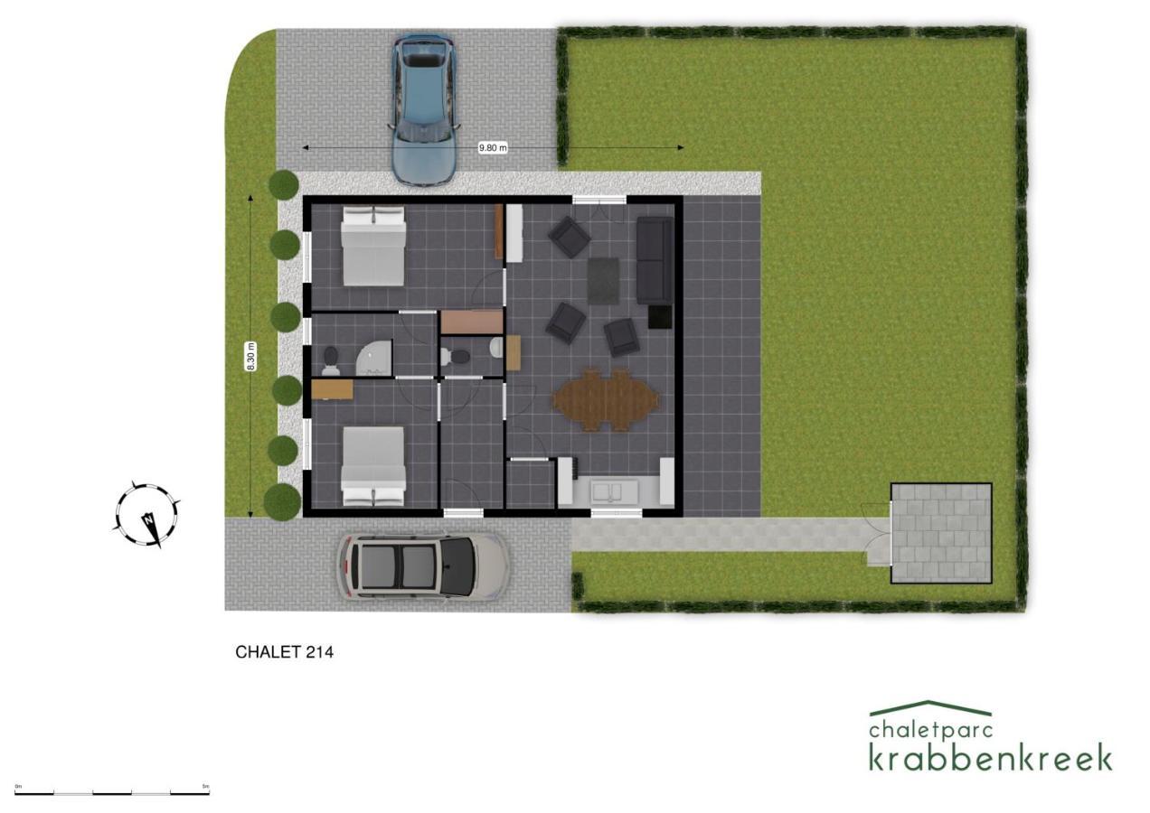 Chaletparc Krabbenkreek Zeeland - Chalet 214 シント・アナラント エクステリア 写真